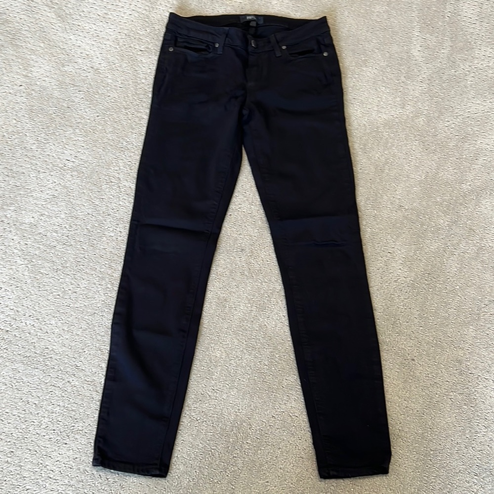 Paige ultra skinny black womens jeans size 28